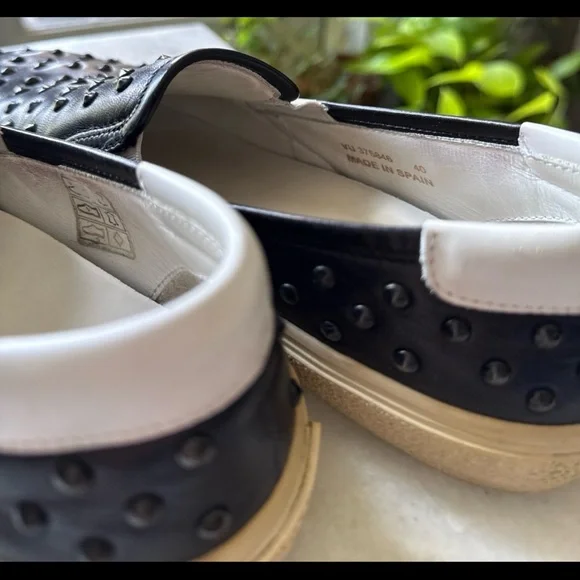 Saint Laurent Black Studded Slip-On Sneakers - Picture 8 of 8